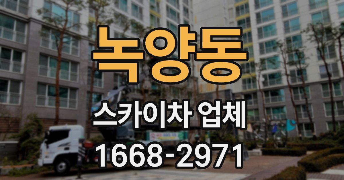 녹양동 스카이차 업체