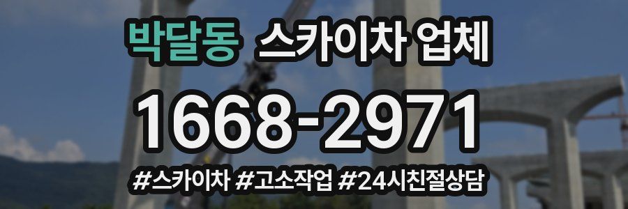 박달동 스카이차 업체