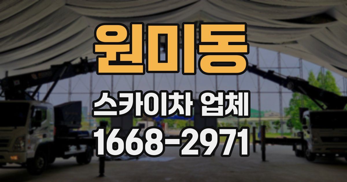 원미동 스카이차 업체