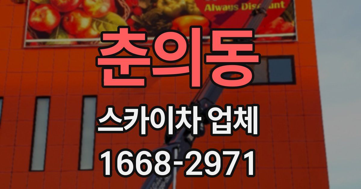 춘의동 스카이차 업체