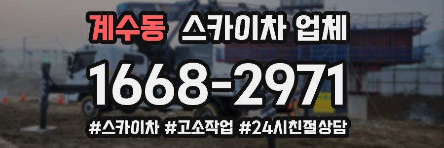 계수동 스카이차 업체