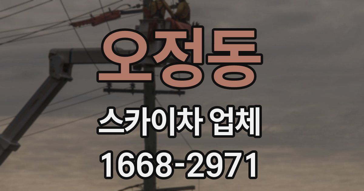 오정동 스카이차 업체