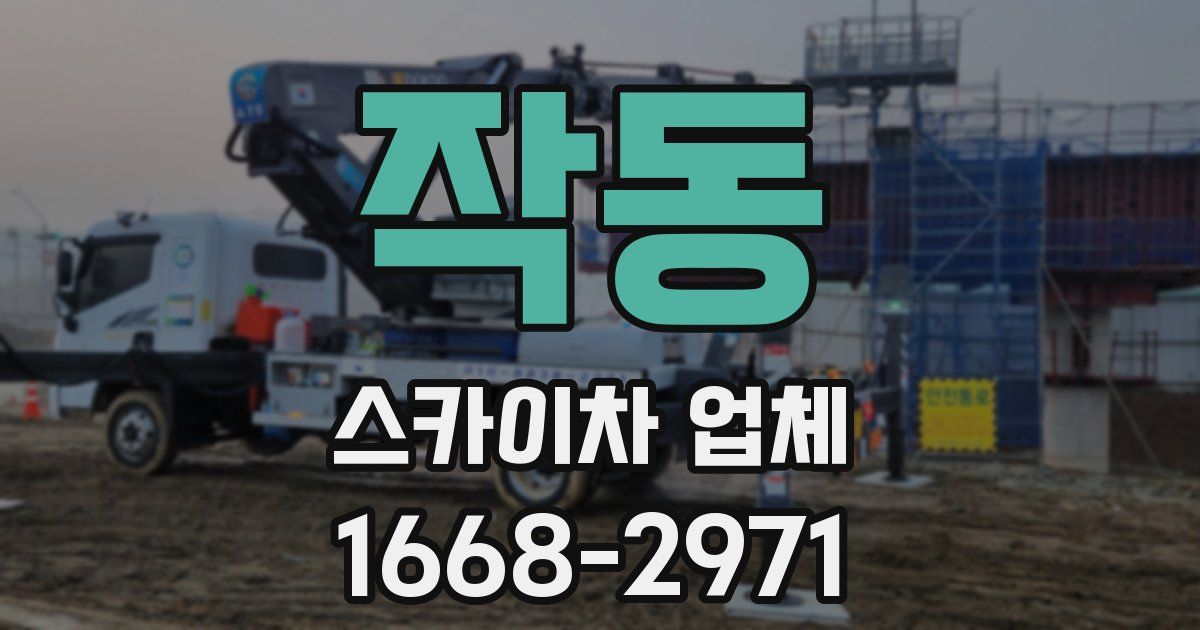 작동 스카이차 업체