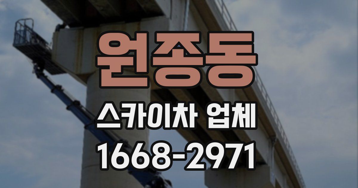 원종동 스카이차 업체