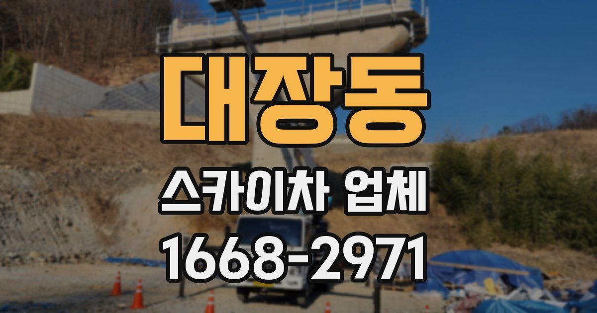 대장동 스카이차 업체