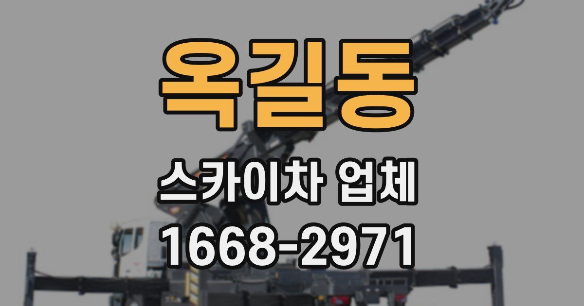 옥길동 스카이차 업체