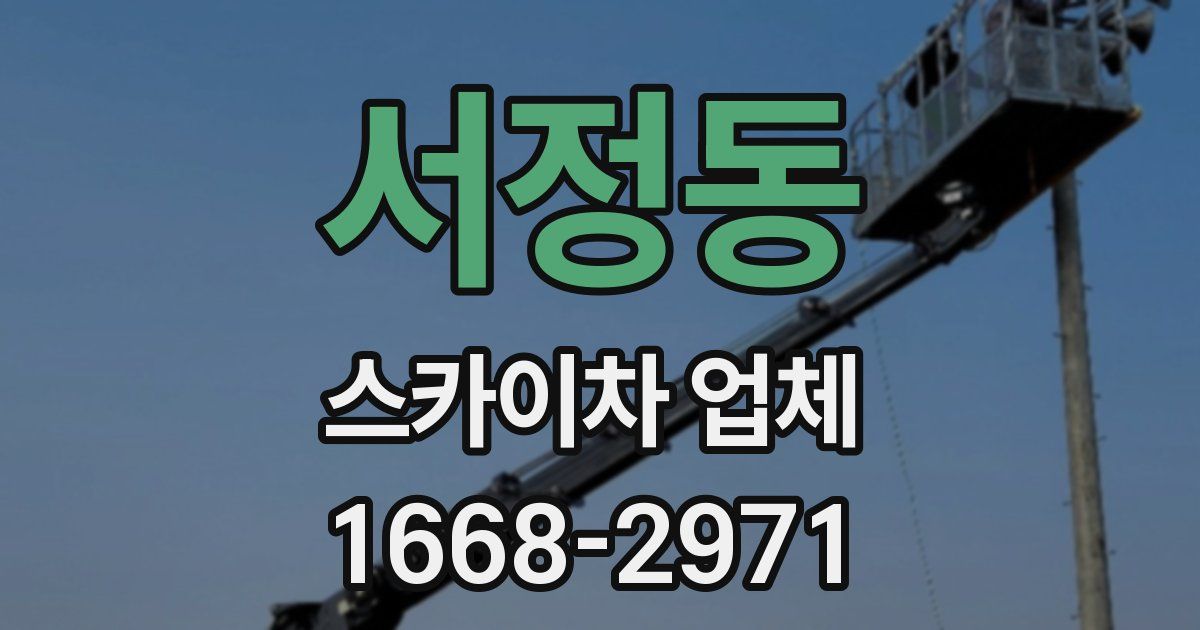 서정동 스카이차 업체