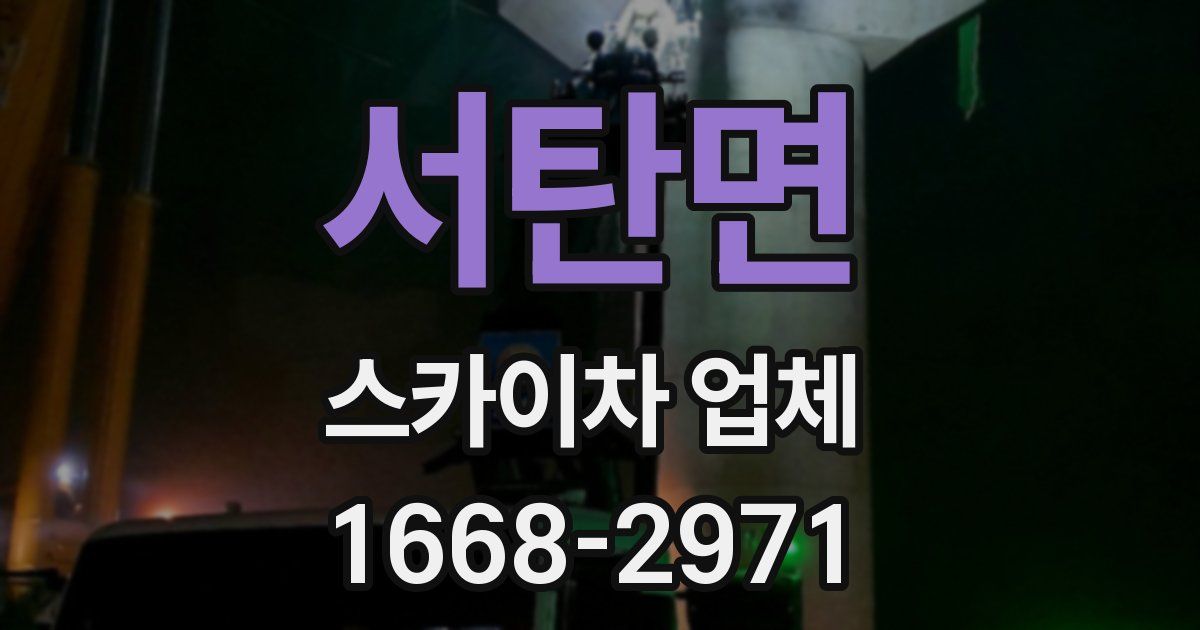 서탄면 스카이차 업체