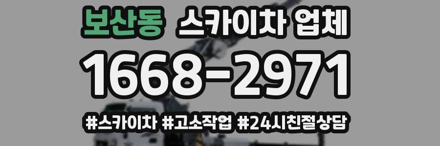 보산동 스카이차 업체