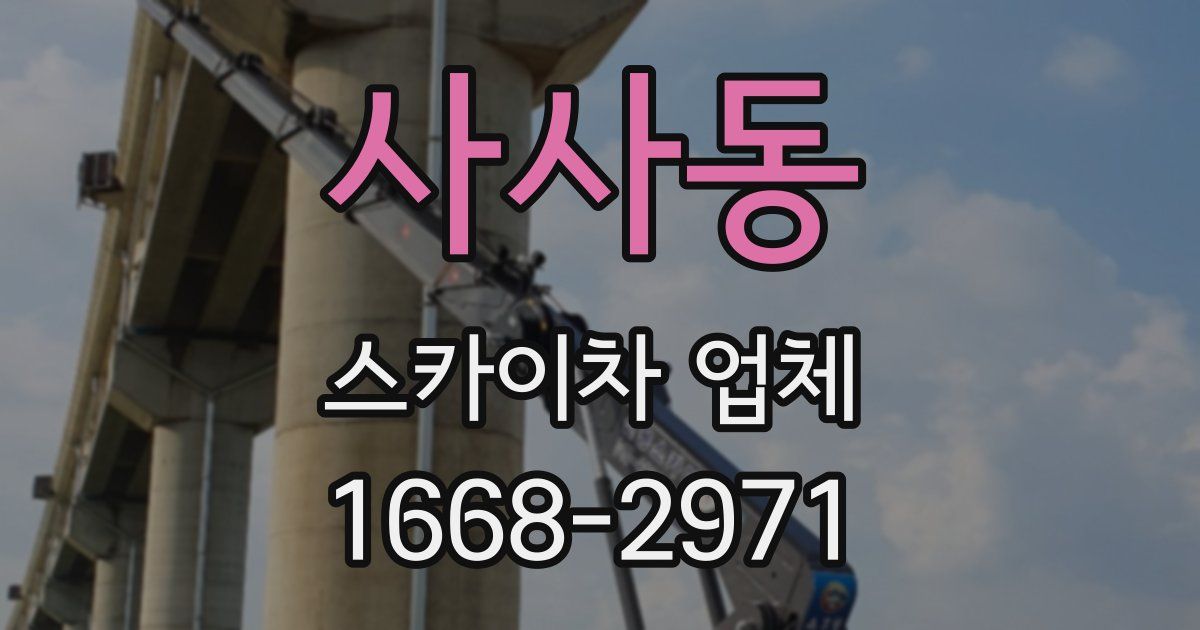 사사동 스카이차 업체