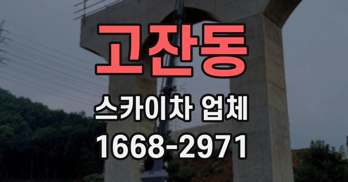 고잔동 스카이차 업체