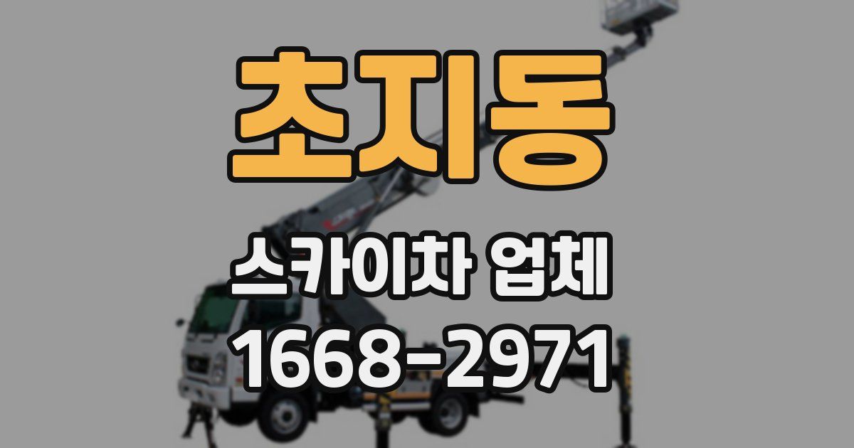 초지동 스카이차 업체