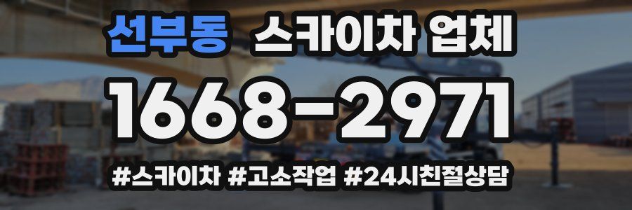 선부동 스카이차 업체
