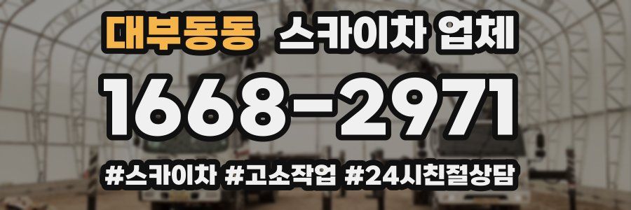 대부동동 스카이차 업체