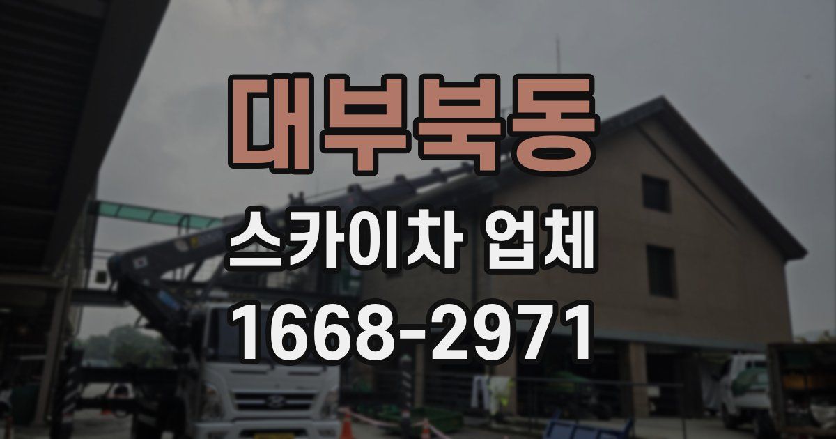 대부북동 스카이차 업체