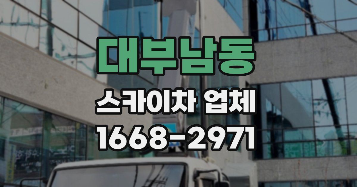 대부남동 스카이차 업체