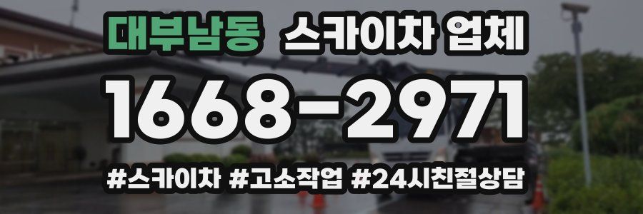 대부남동 스카이차 업체