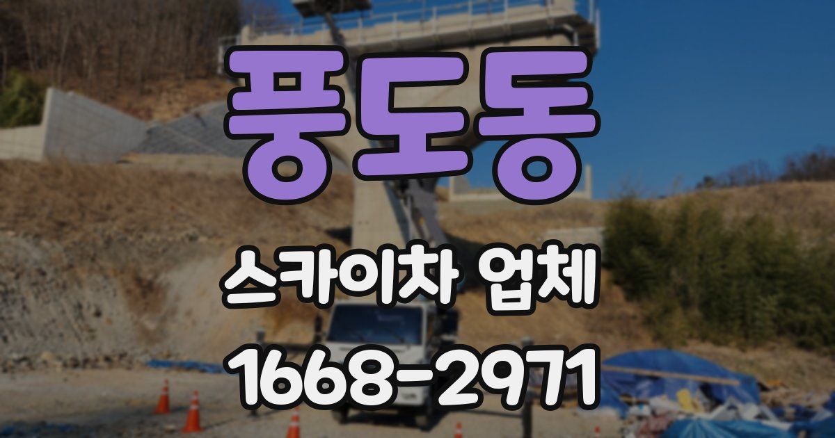 풍도동 스카이차 업체