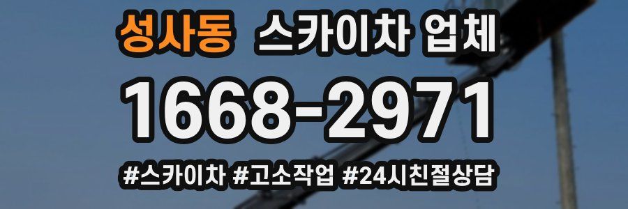 성사동 스카이차 업체