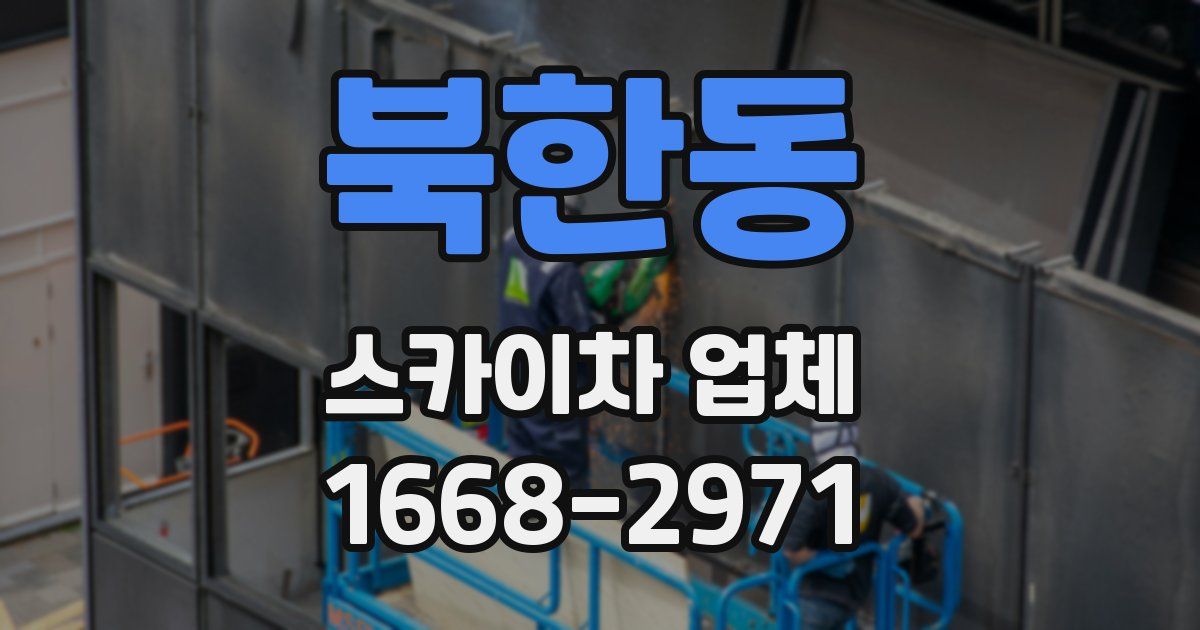 북한동 스카이차 업체