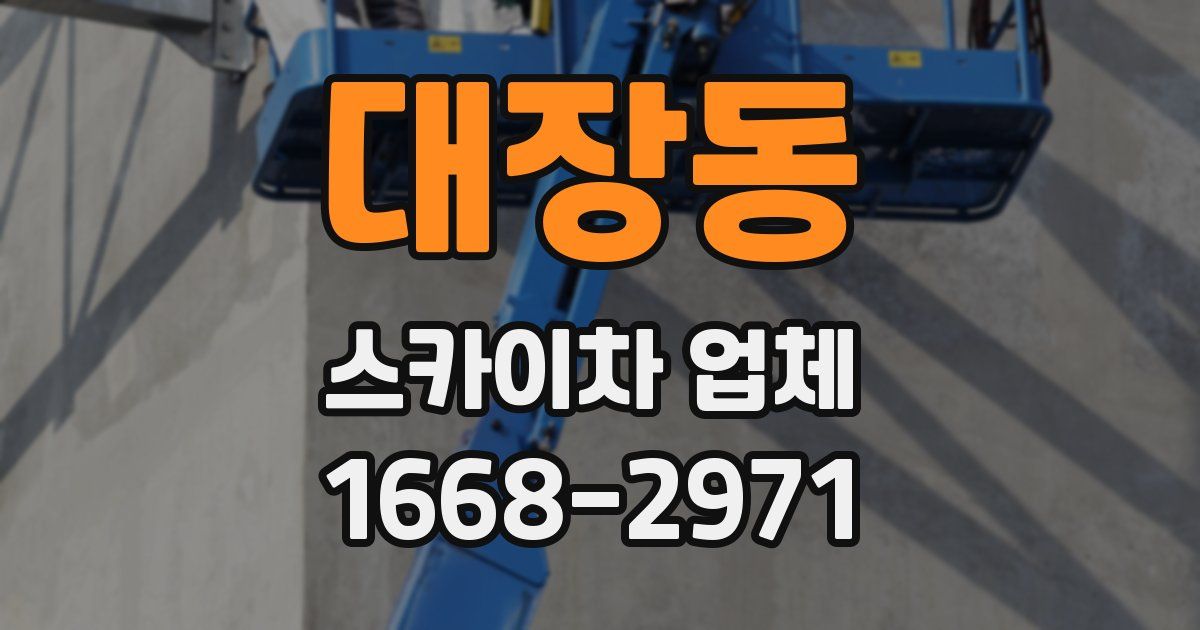 대장동 스카이차 업체