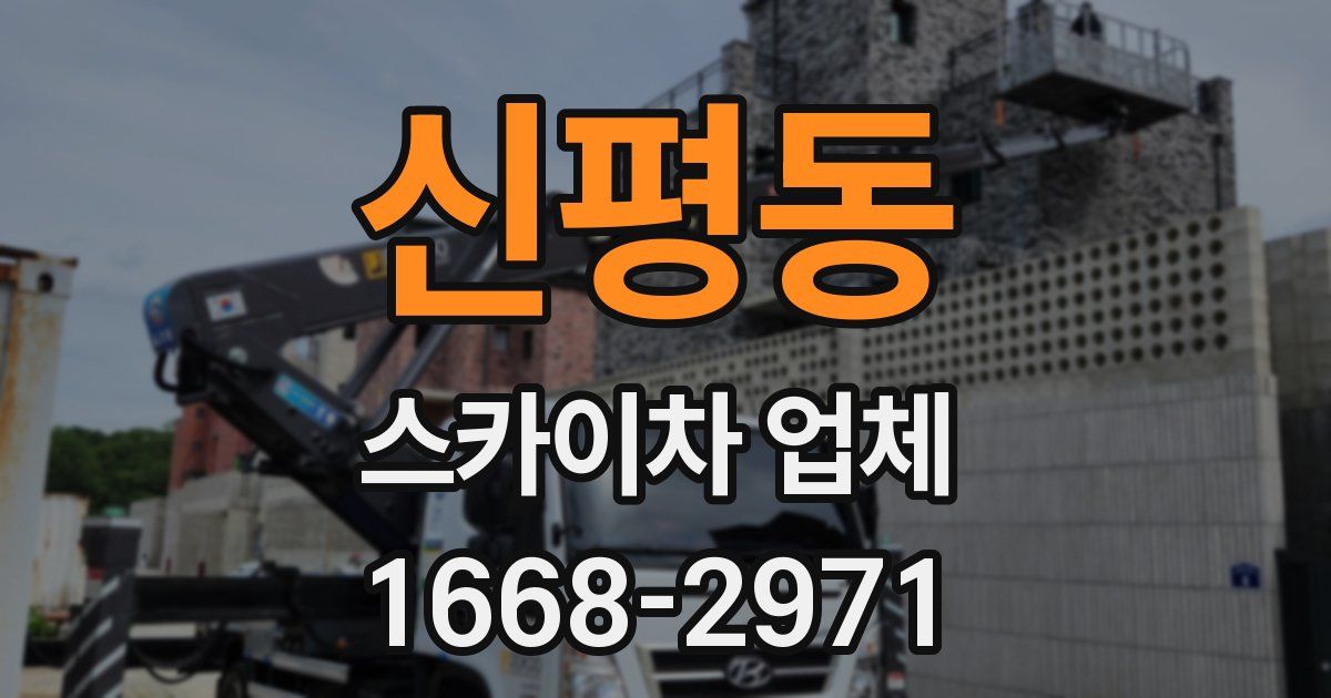 신평동 스카이차 업체