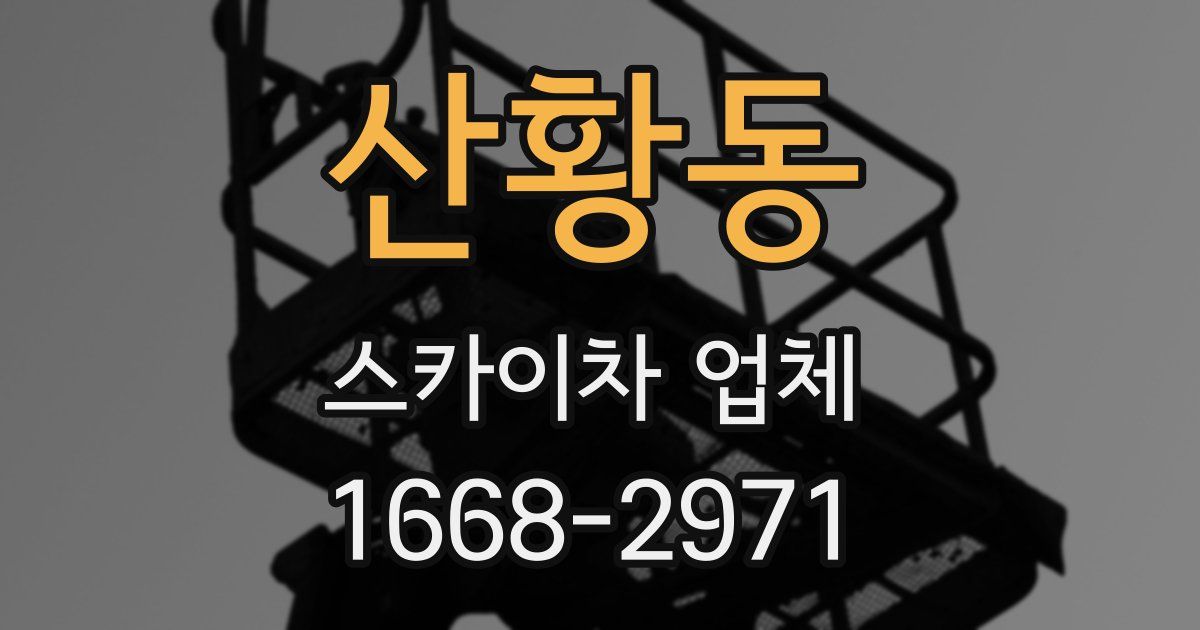 산황동 스카이차 업체