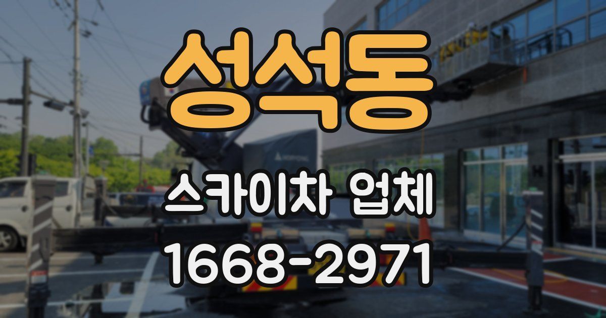 성석동 스카이차 업체