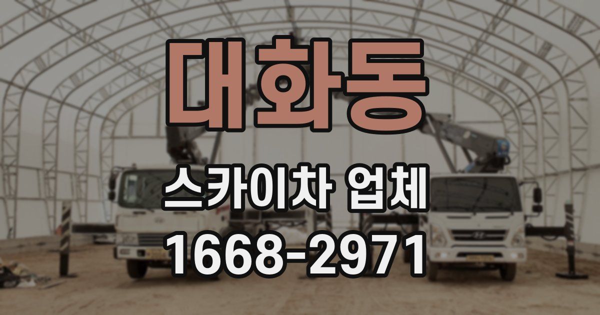 대화동 스카이차 업체