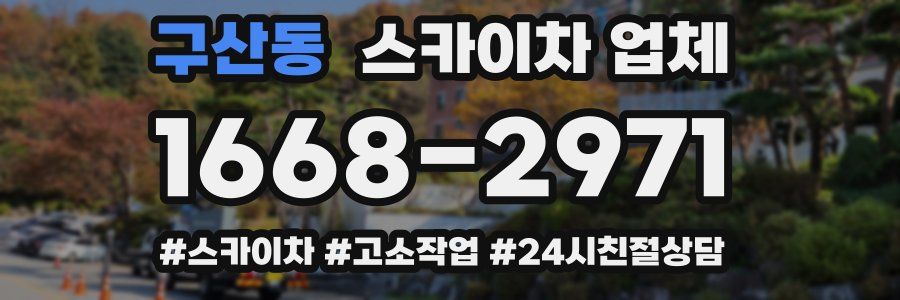 구산동 스카이차 업체