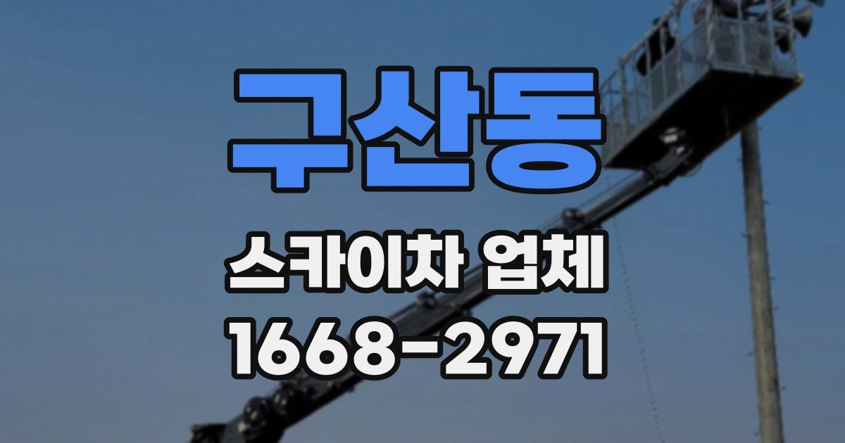 구산동 스카이차 업체