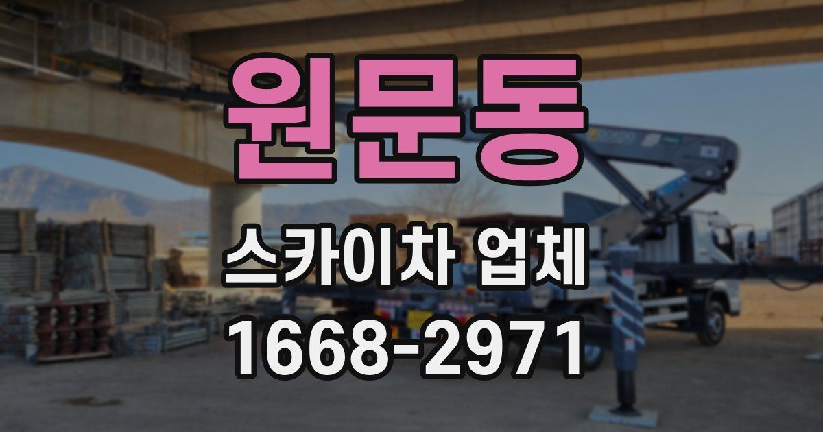 원문동 스카이차 업체