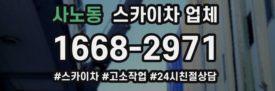 사노동 스카이차 업체