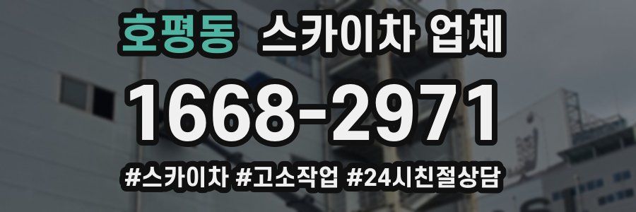호평동 스카이차 업체