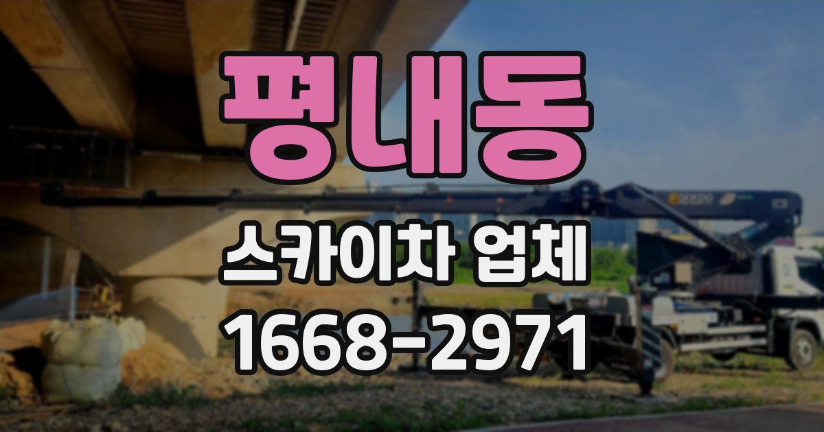 평내동 스카이차 업체