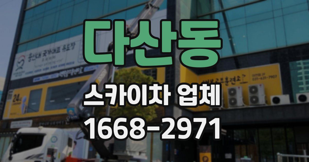 다산동 스카이차 업체