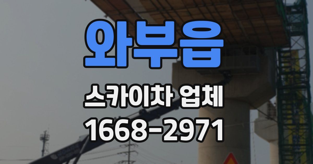 와부읍 스카이차 업체