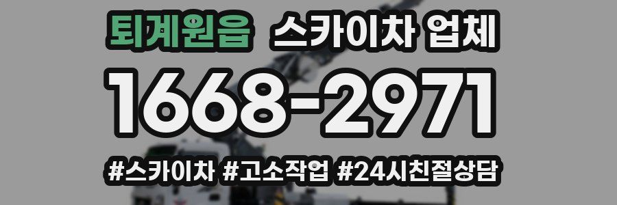 퇴계원읍 스카이차 업체
