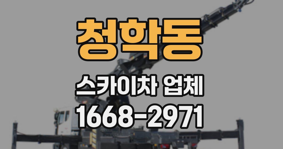 청학동 스카이차 업체