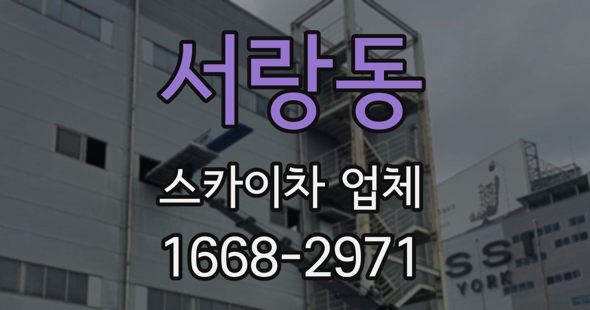 서랑동 스카이차 업체