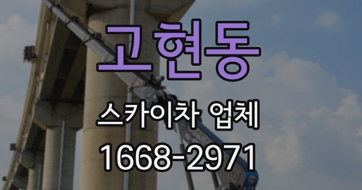 고현동 스카이차 업체