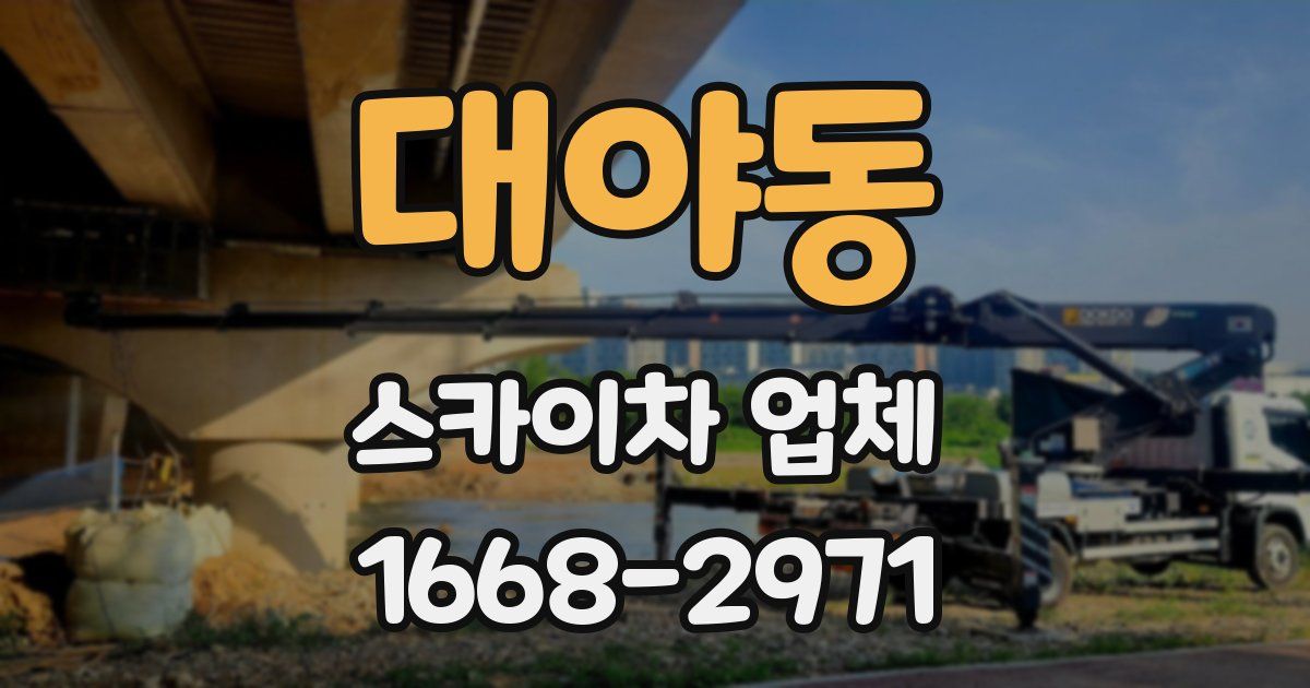 대야동 스카이차 업체