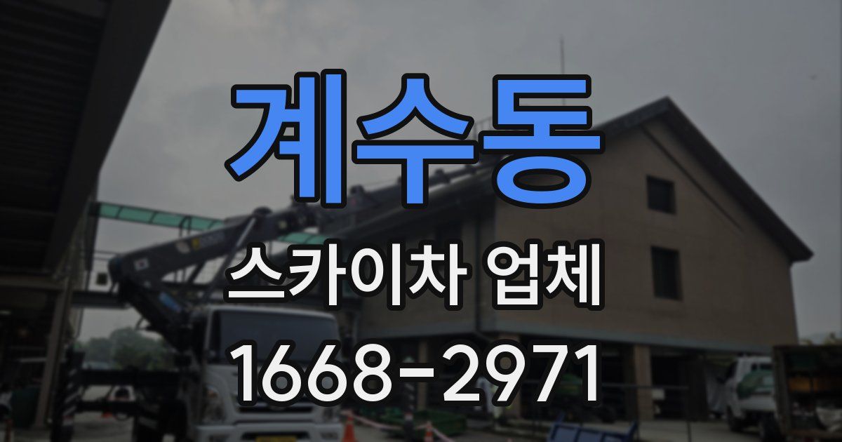 계수동 스카이차 업체