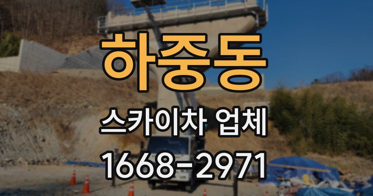 하중동 스카이차 업체