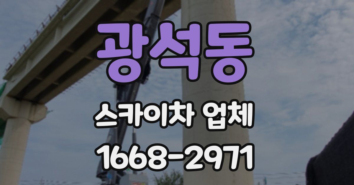 광석동 스카이차 업체