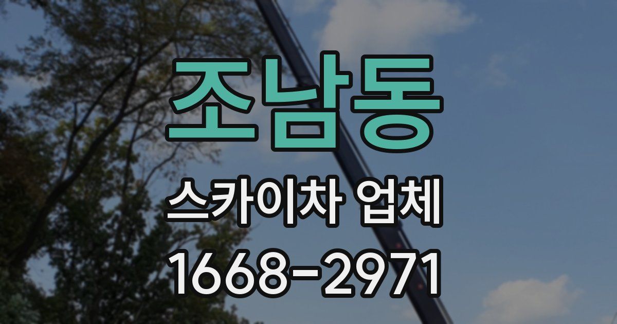 조남동 스카이차 업체