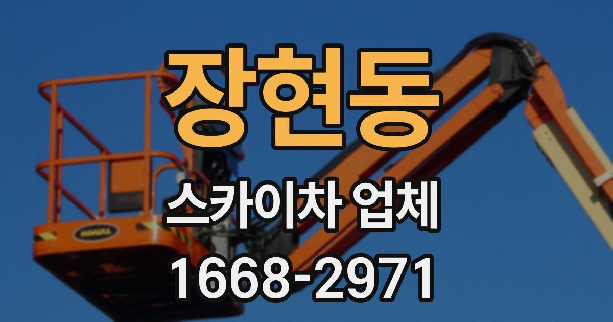 장현동 스카이차 업체