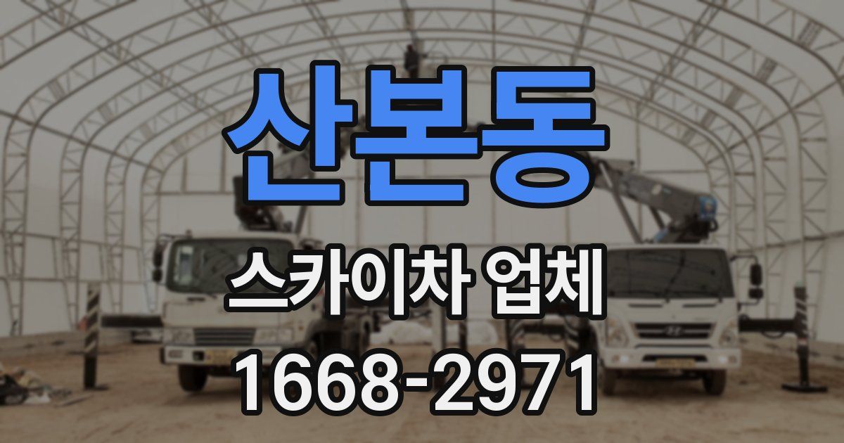 산본동 스카이차 업체