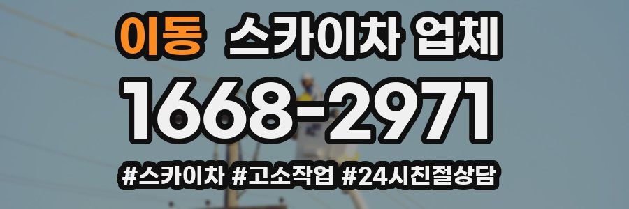 이동 스카이차 업체