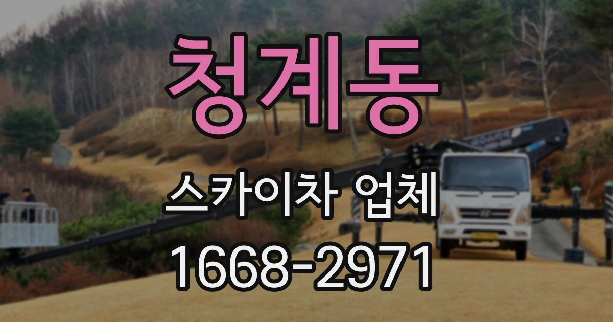 청계동 스카이차 업체
